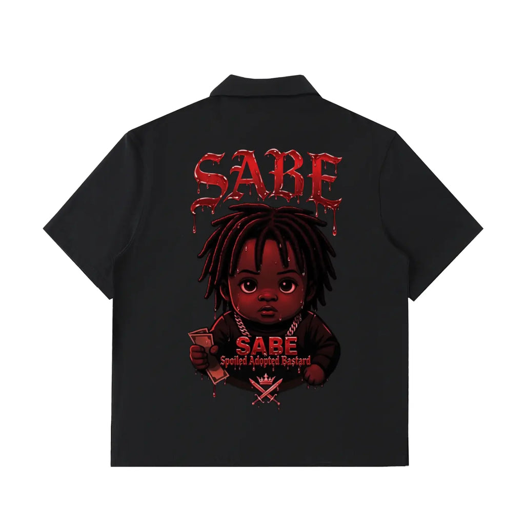 Black Half-Zip Cotton Polo Shirt ODMPOD