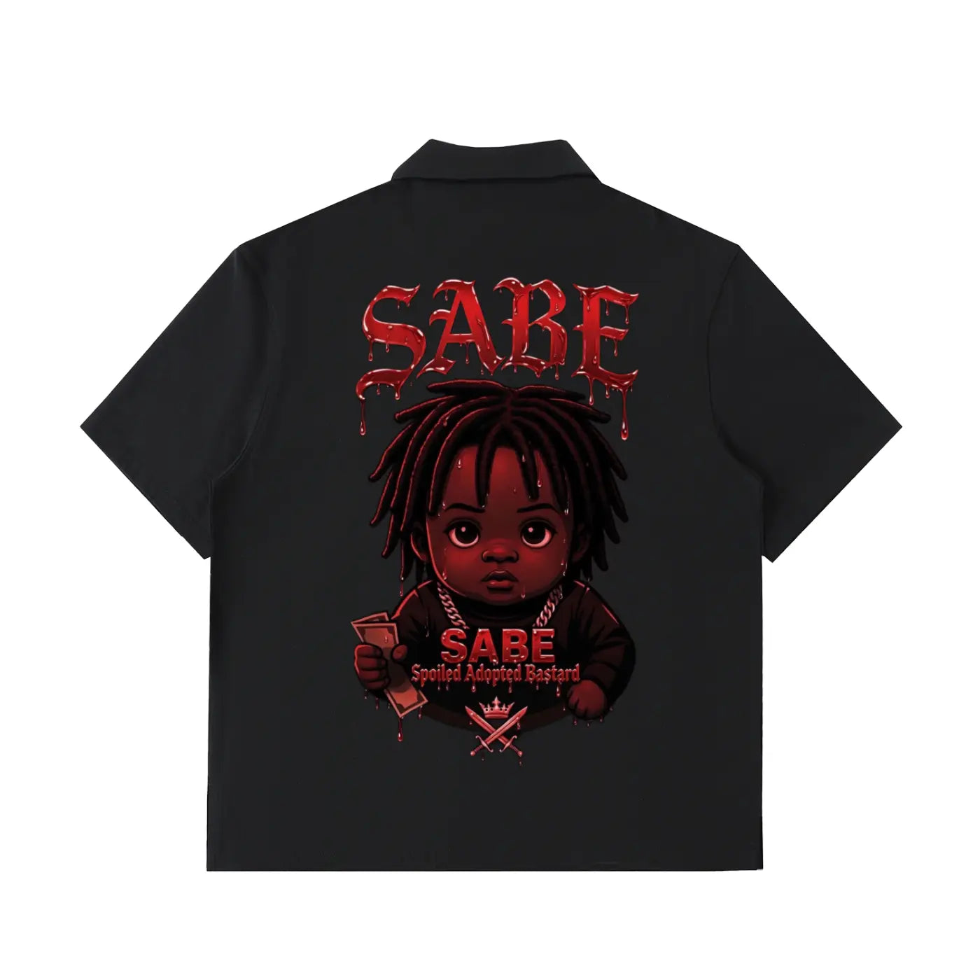 Black Half-Zip Cotton Polo Shirt ODMPOD