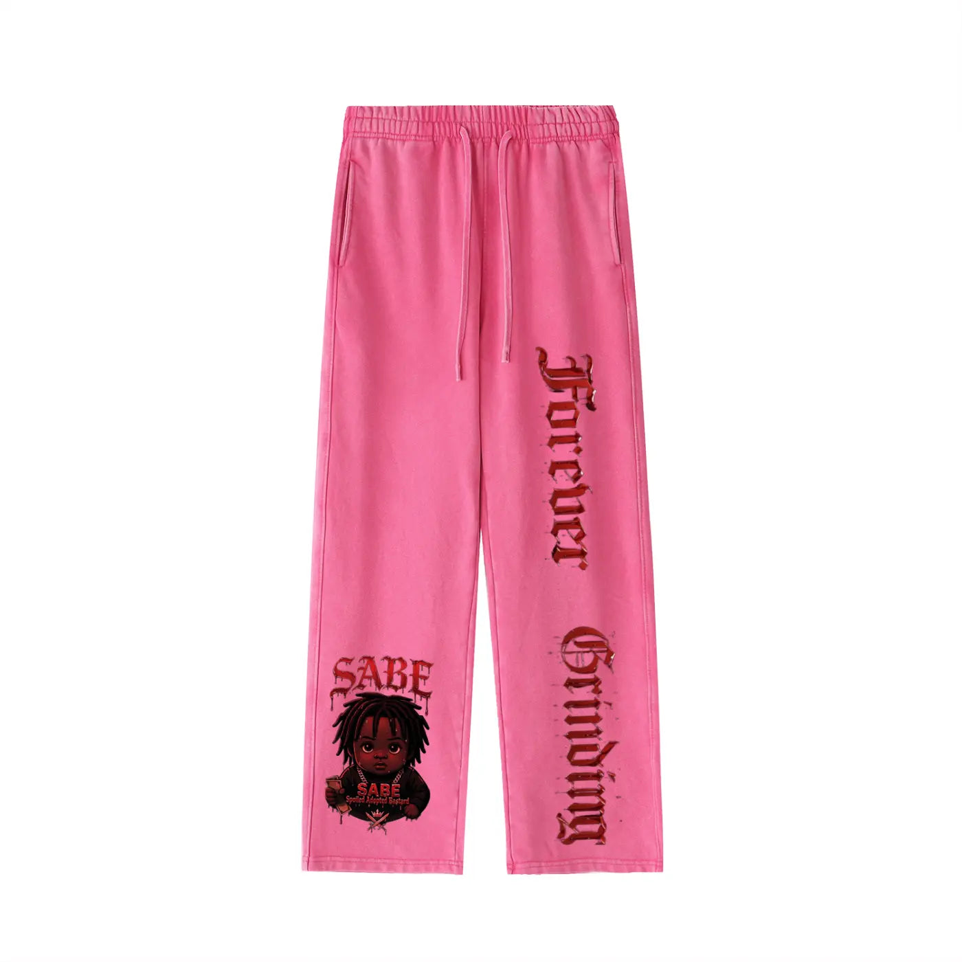 Pink Vintage Washed Heavyweight Sweatpants ODMPOD