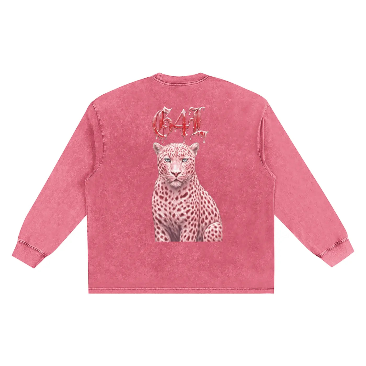 Pink Snow Washed Frayed Edge T-Shirt ODMPOD