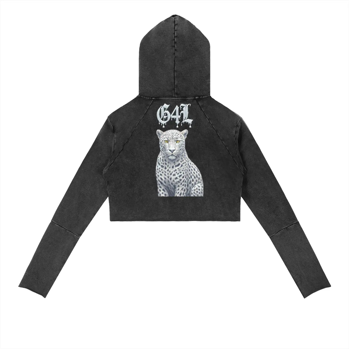 Black Vintage Washed Raw Edge Hoodie ODMPOD