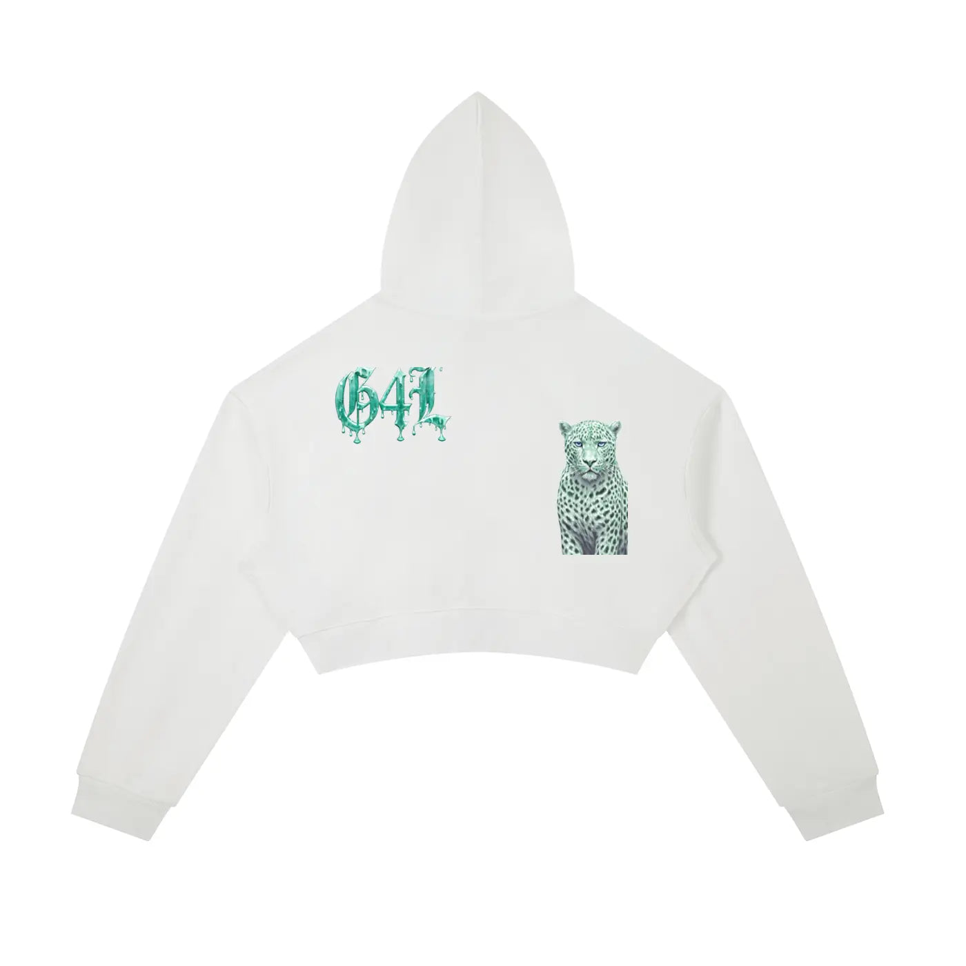 White Essential Cropped Zip-Up Hoodie ODMPOD