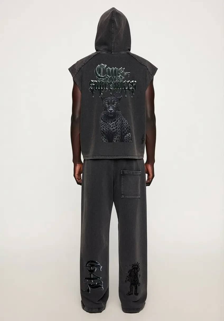 Black Snow Washed Hoody & Pants Forever Grinding