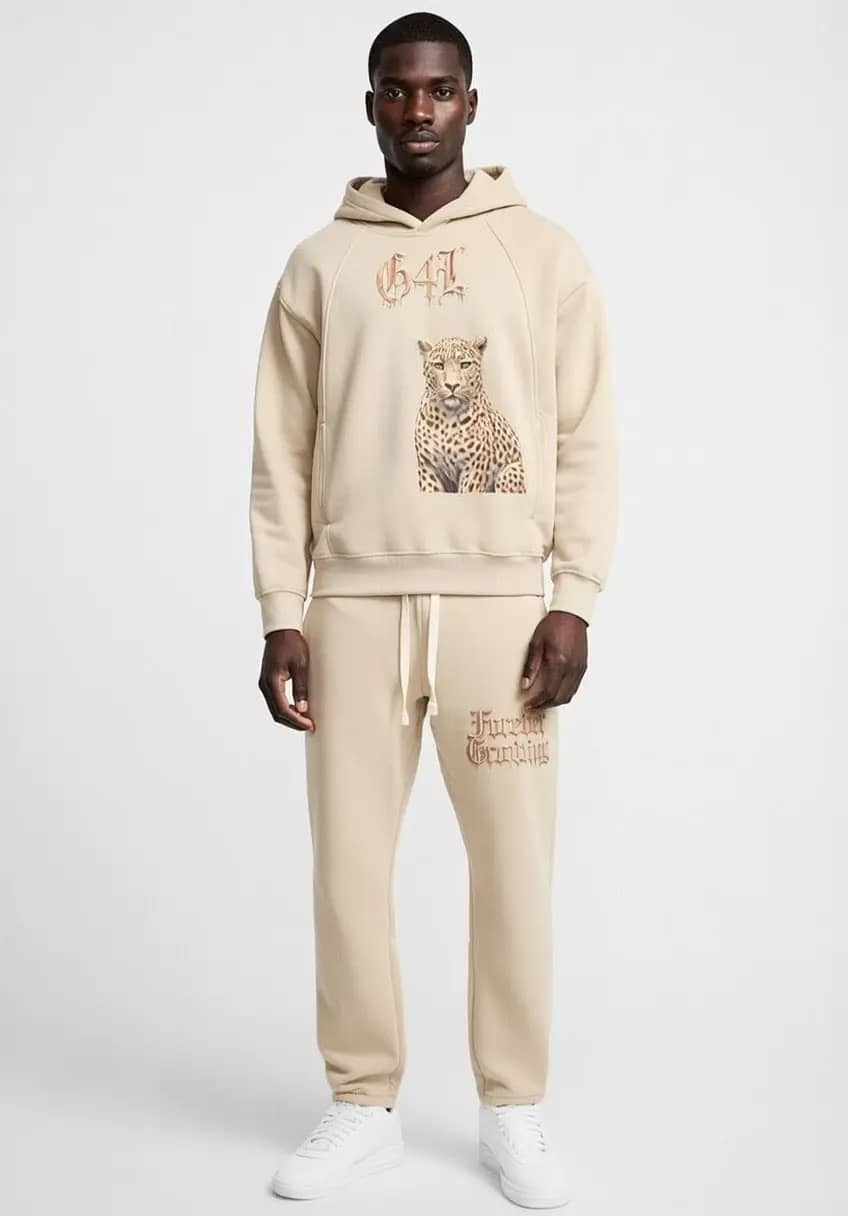 Apricot Essential Fleece Hoodie & Sweatpants Forever Grinding