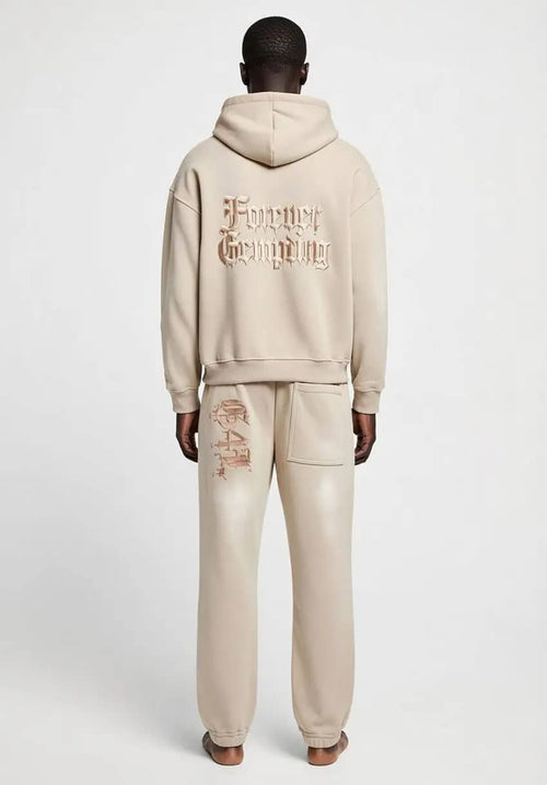 Apricot Essential Fleece Hoodie & Sweatpants Forever Grinding