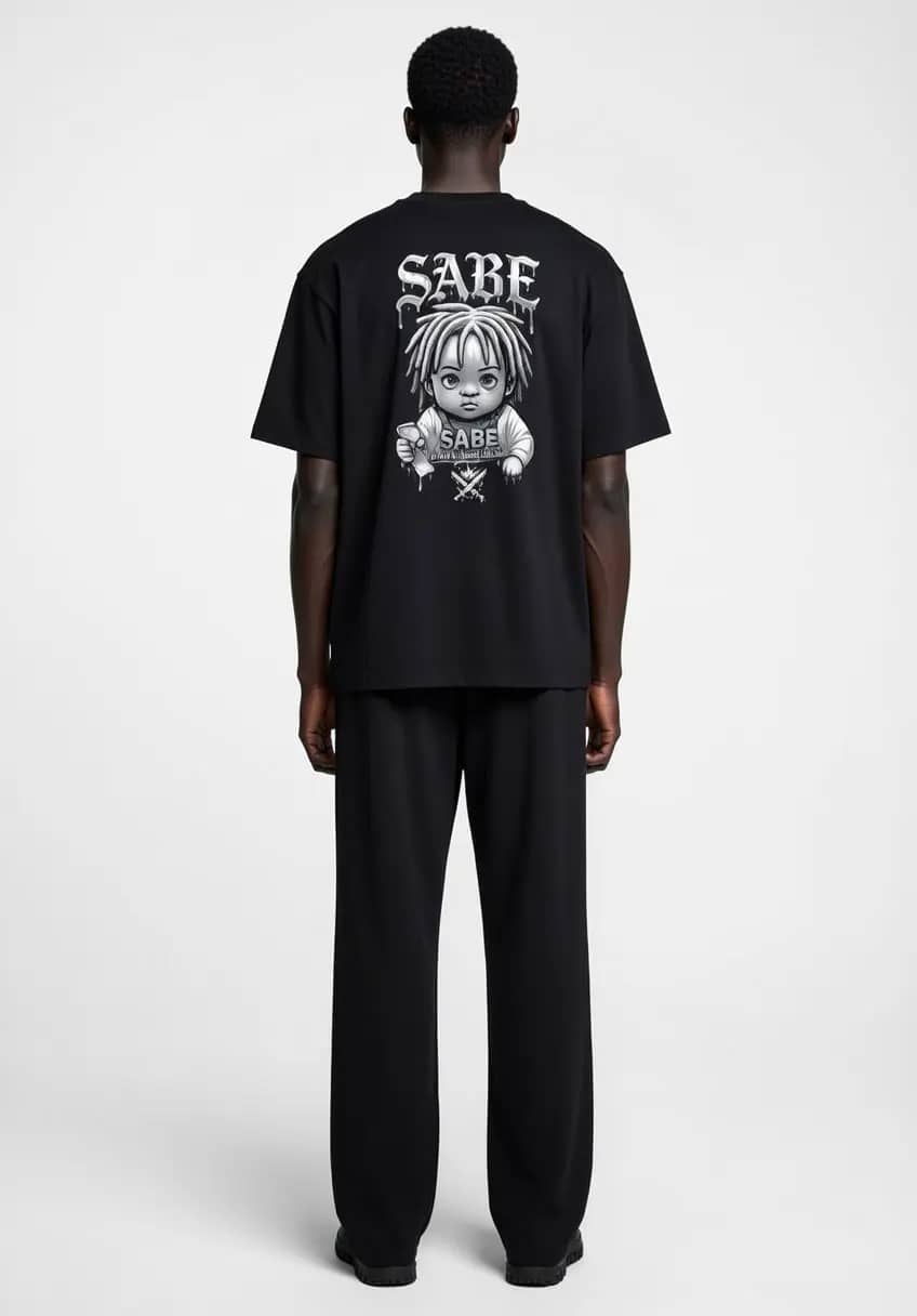 Black Mesh-Lined Quick-Dry Perfermance T-Shirt & Pants Forever Grinding