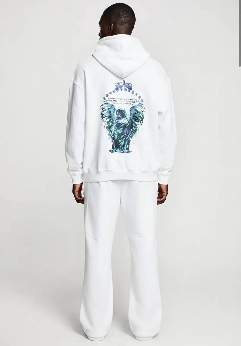 Teal Zip Hoodie and Stacked Pants Set - Forever Grinding