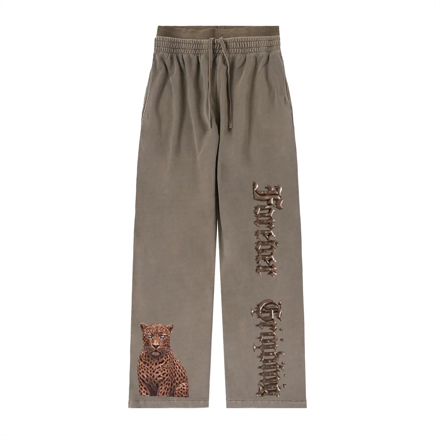 Coffee Brown Vintage Washed Waist Pants ODMPOD