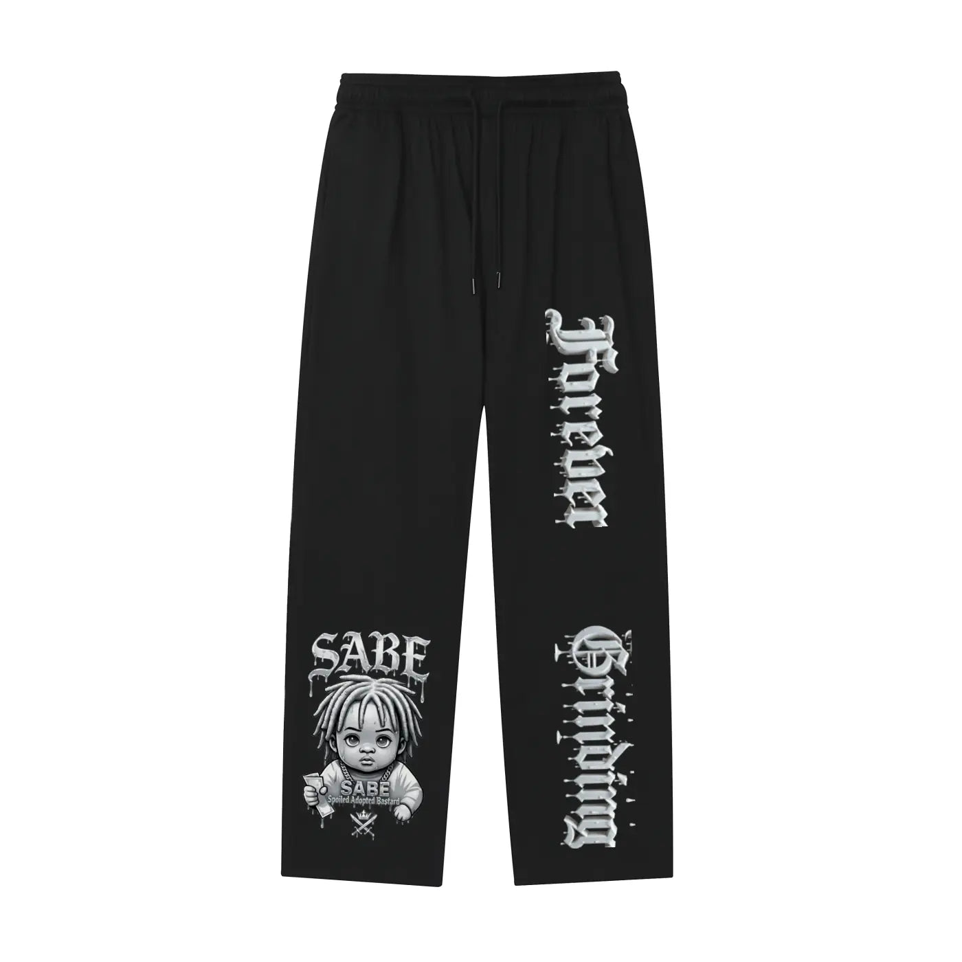 Black Mesh-Lined Quick-Dry Athletic Leg Pants ODMPOD