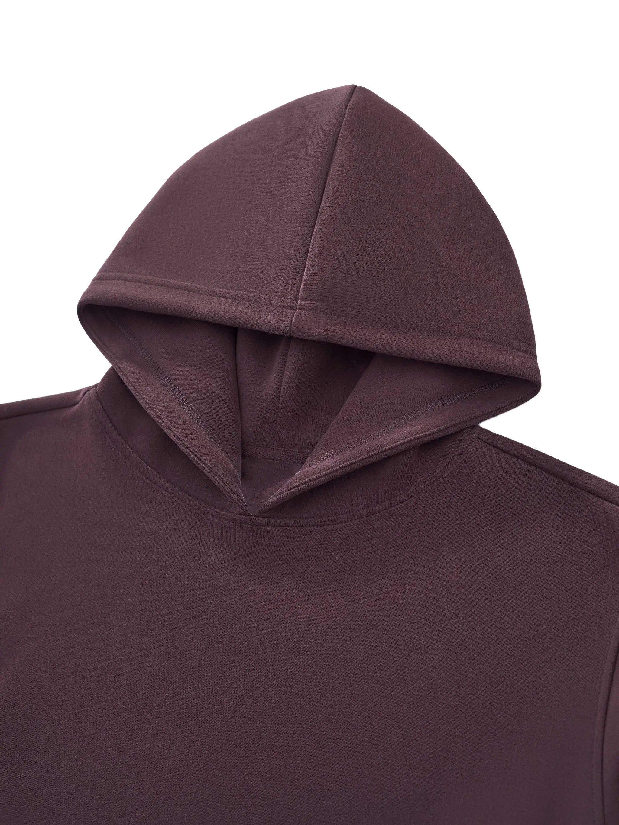 Dark Reddish Purple Essential Cropped Hoodie ODMPOD
