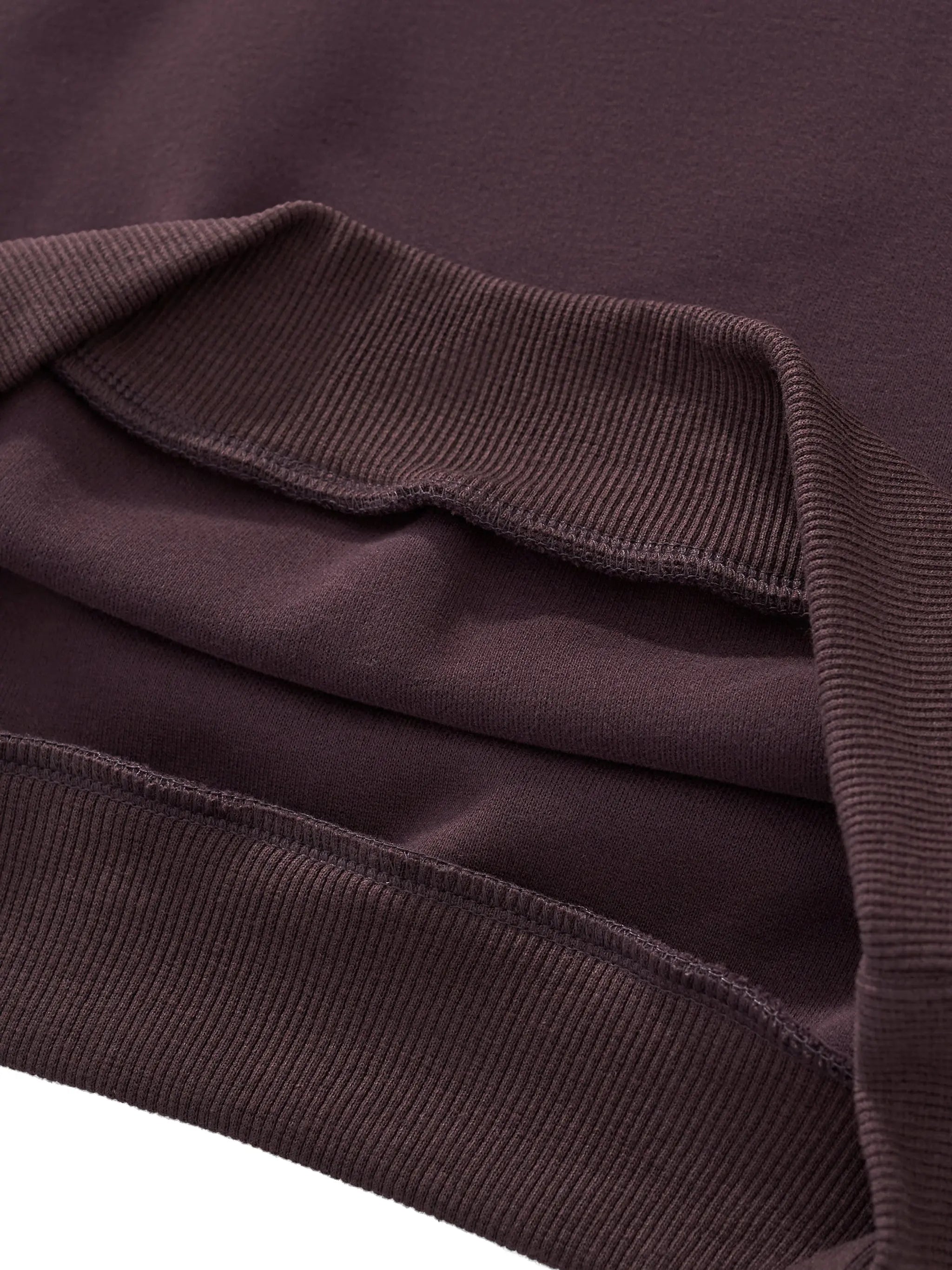 Dark Reddish Purple Essential Cropped Hoodie ODMPOD