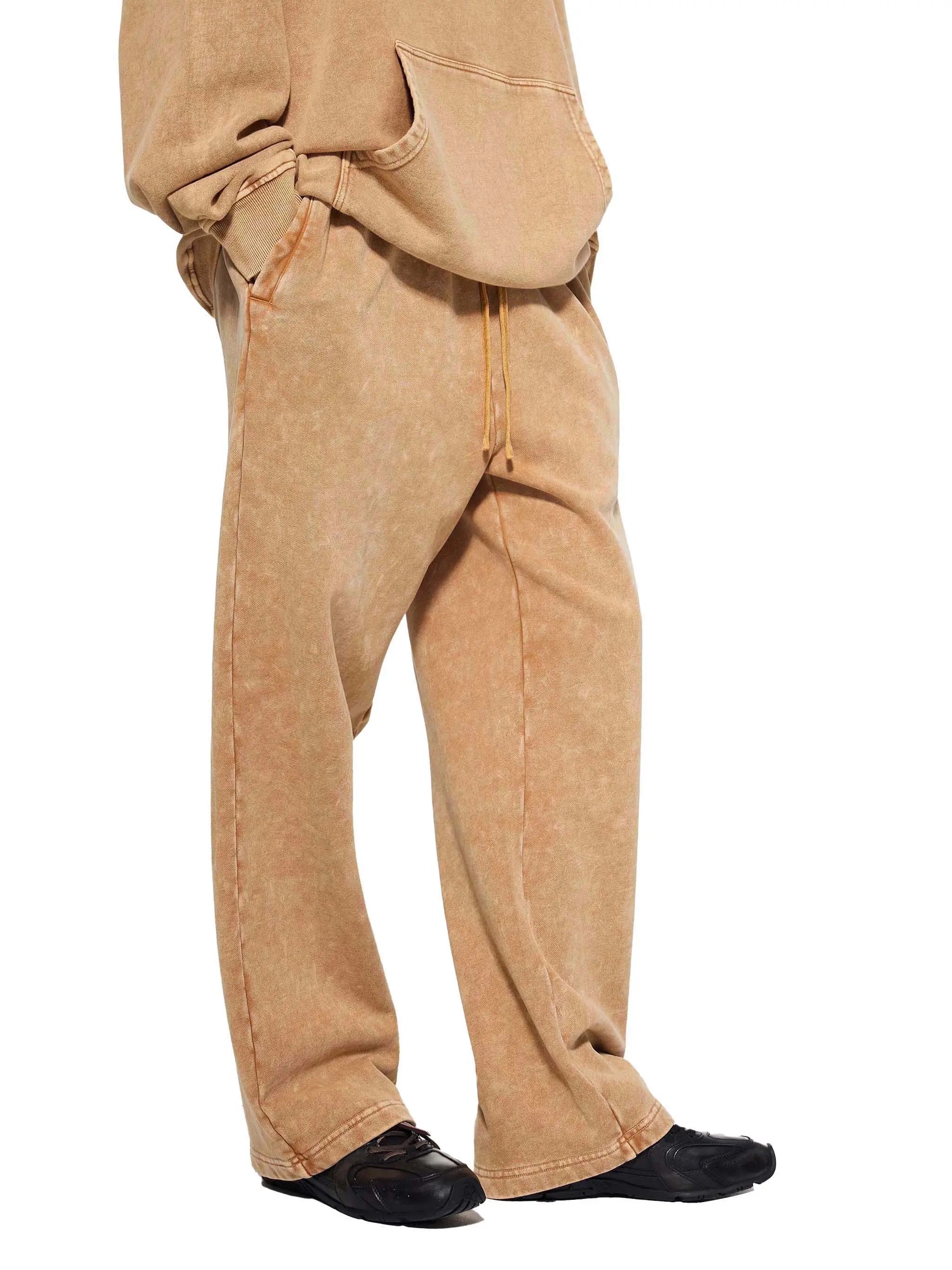 Brown Snow Wash Heavyweight Sweatpants ODMPOD