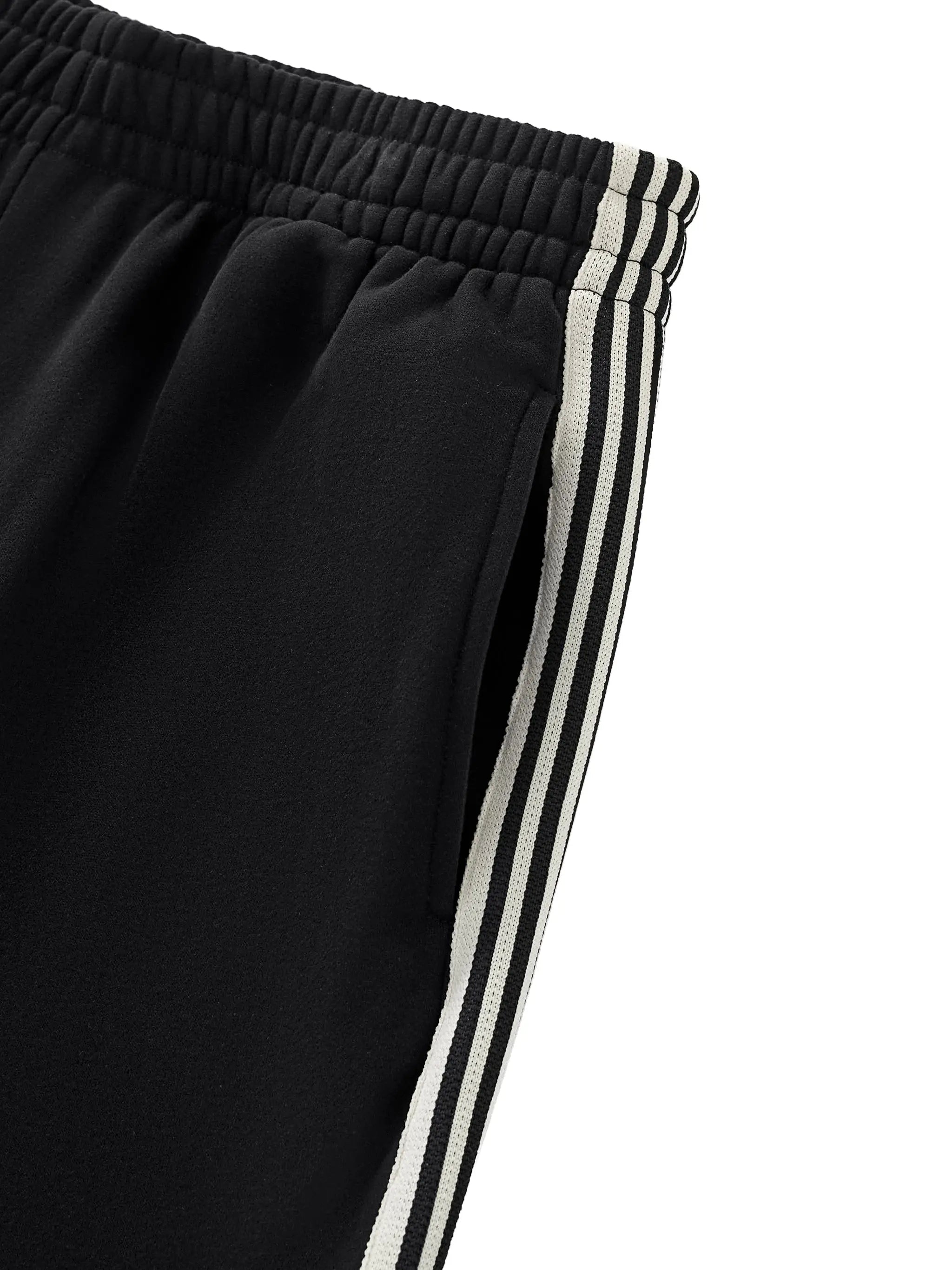 Black Side Stripe Straight-Leg Pants ODMPOD